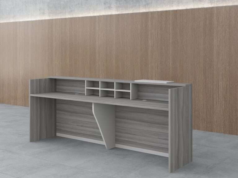 Brand New Boston Reception Desk 2m Grey Low Cost Office Furniture