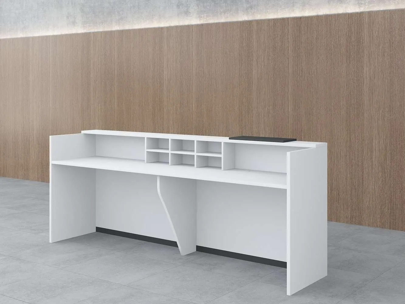 Brand New White Reception Desk 2000mm x 750mm - Image 2