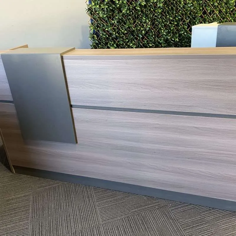 Brand New Washington Reception Desk 1.6m - Grey