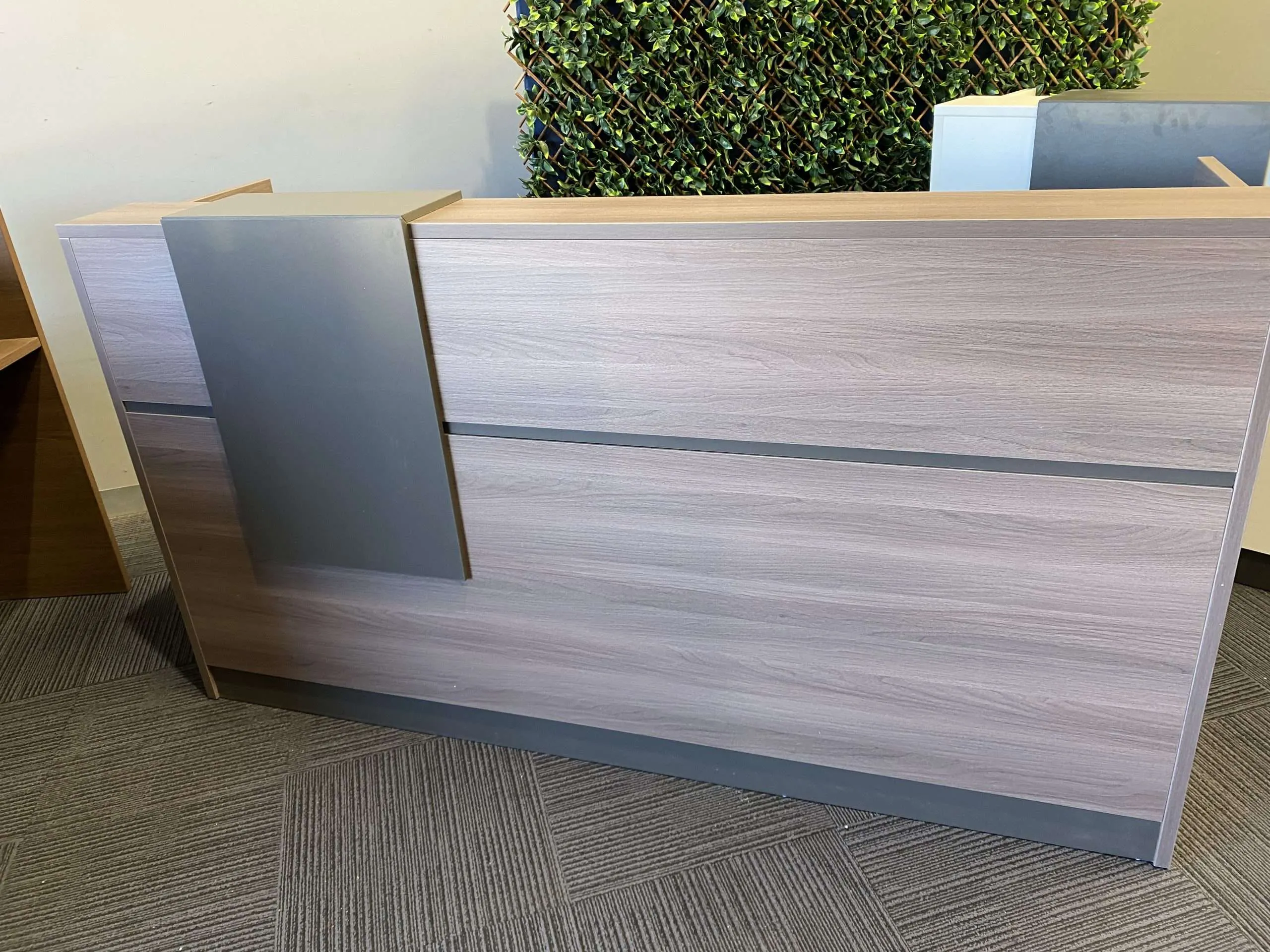 Brand New Washington Reception Desk 2000mm x 750mmD - Grey