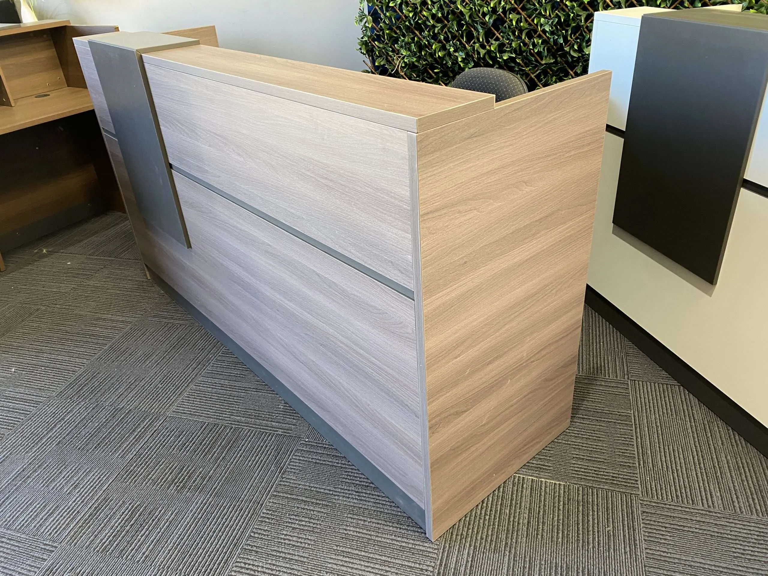 Brand New Washington Reception Desk 2000mm x 750mmD - Grey - Image 2