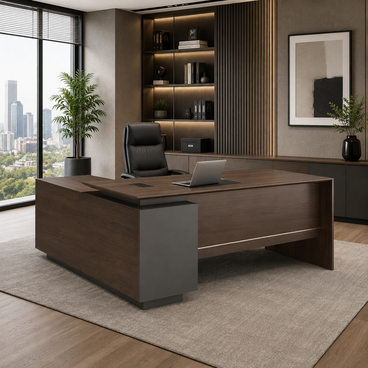 Brand New Bolton Executive Office Desk with Return 1600mm/1800mm/2000mm