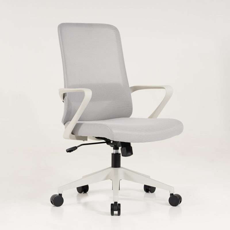 Brand New Lexor Mesh Mid Back Office Chair - Light Grey