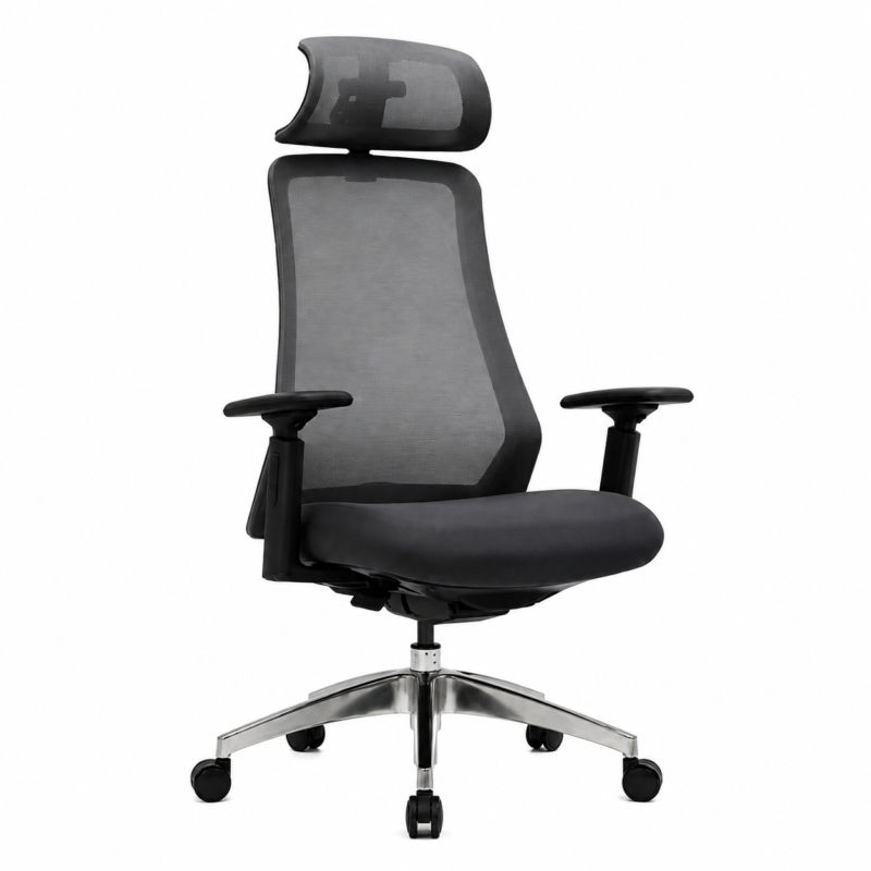 Brand New Noah Mesh Mid Back Office Chair - Black (3D Arms)