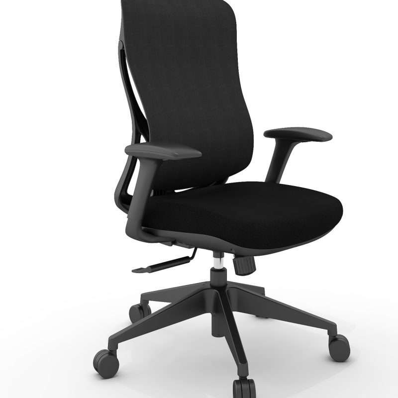 Brand New Mesh Mid Back Office Chair - Black (3D Arms)