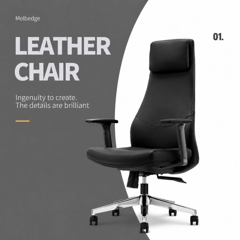 Brand New Milano High-Back Leather Office Chair