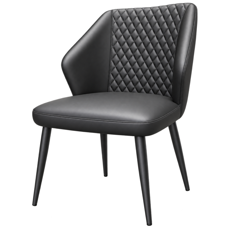 Brand New Windsor Leather Visitors chair - Black Leather